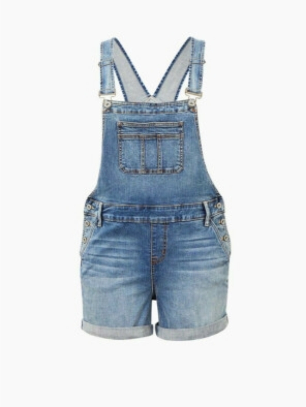 torrid Light Wash Denim Short Overalls